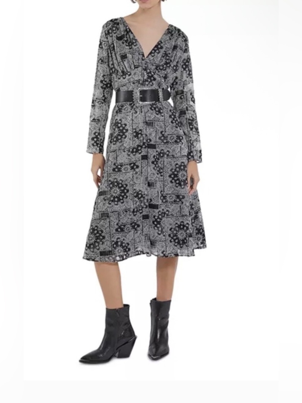 THE KOOPLES V-Neck Bandana Dress